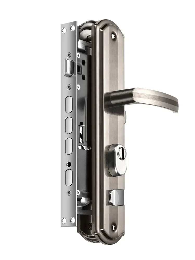 

Противозламный дверной замок, деревянная дверь, бытовой универсальный замок для ворот, набор ручек из нержавеющей стали, механический замок для входной двери