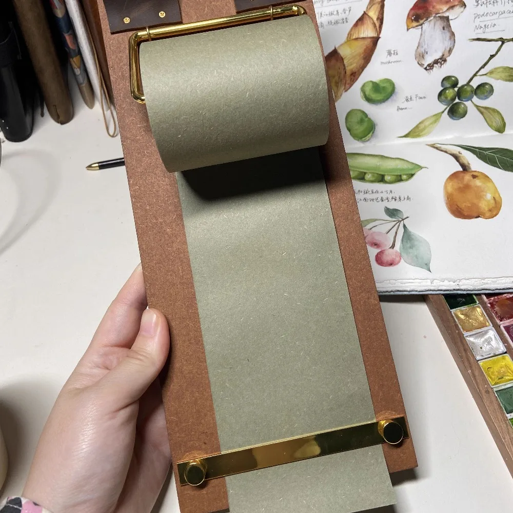 1 لفة ملاحظات لاصقة عتيقة قابلة للتمزق - بطاقات رسائل فارغة غير لاصقة فنية، مادة ورقية، مثالية للوازم المكتبية والمدرسية