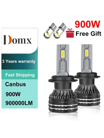 Domx faro de coche H4 H7 LED Canbus H1 H8 H11 9005 HB3 9006 HB4 9012 bombilla LED 900W faro automático lámpara de luz antiniebla 6000K 12V