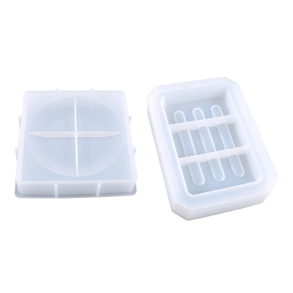 

2 Pcs Soap Box Mold High Transparency Reusable Silicone DIY Craft Supplies Epoxy Resin Tool Jewelry Accessories