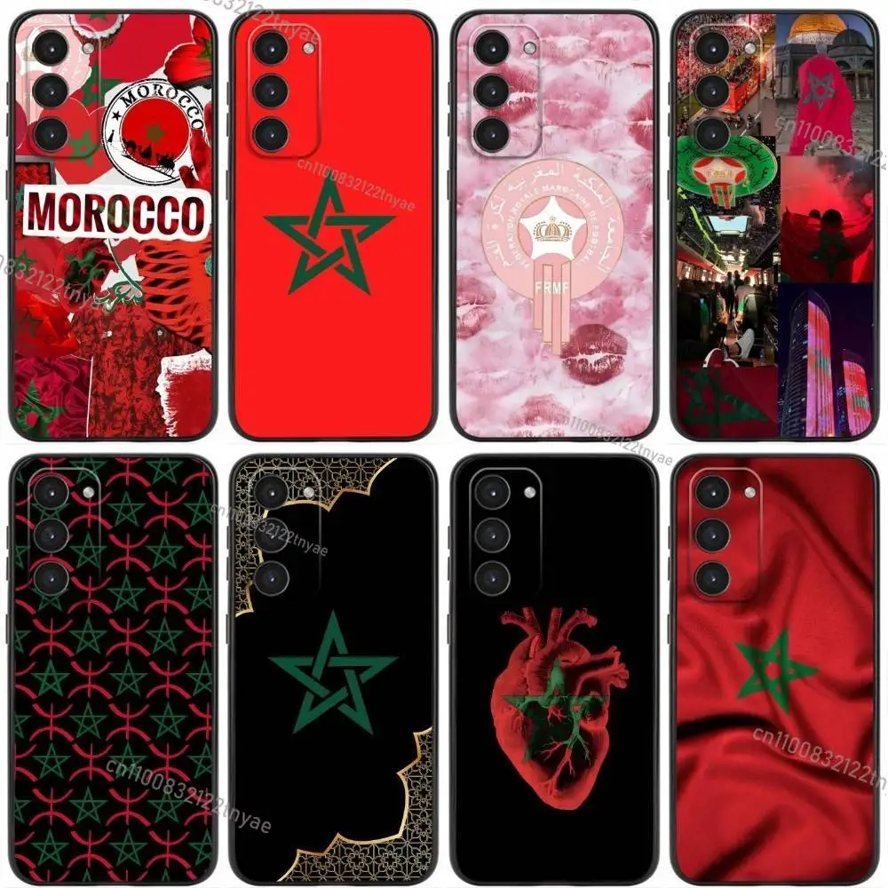 

Cool Morocco Flag Phone Case For Samsung Galaxy A20,21s,22,31,32,52,53,72,73,80,91 Soft Liquid Silicone Black Cover