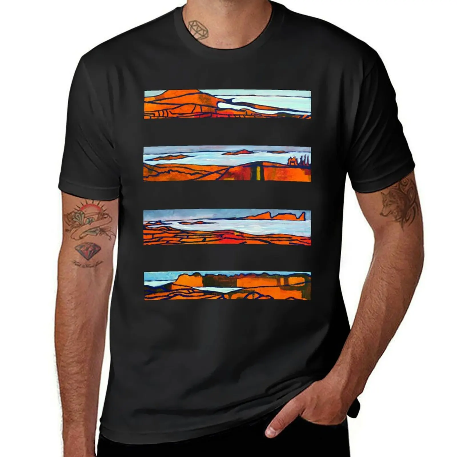 Donegal Coast - Four Views (Ireland) T-Shirt anime clothes plus sizes vintage clothes sweat t shirt men