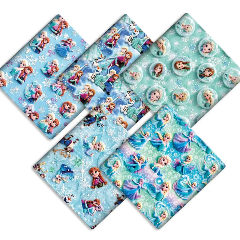 Tela de costura DIY con estampado de dibujos animados de Disney, 140 cm, para confección de ropa de bebé, colchas y sábanas.