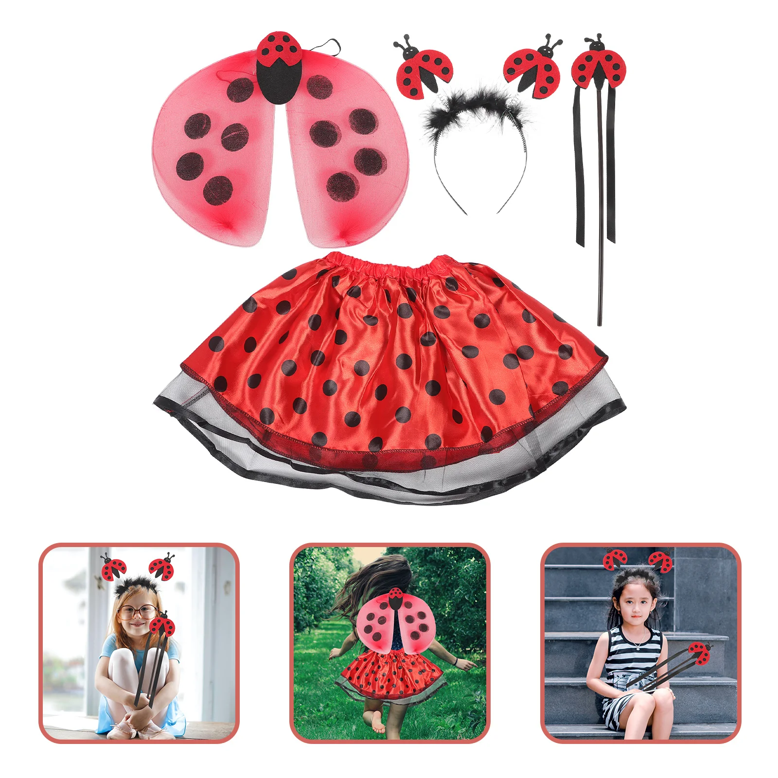 

4 шт., комплект костюма феи, юбка-пачка, повязка на голову, платье принцессы, наряд для девочек, костюм феи