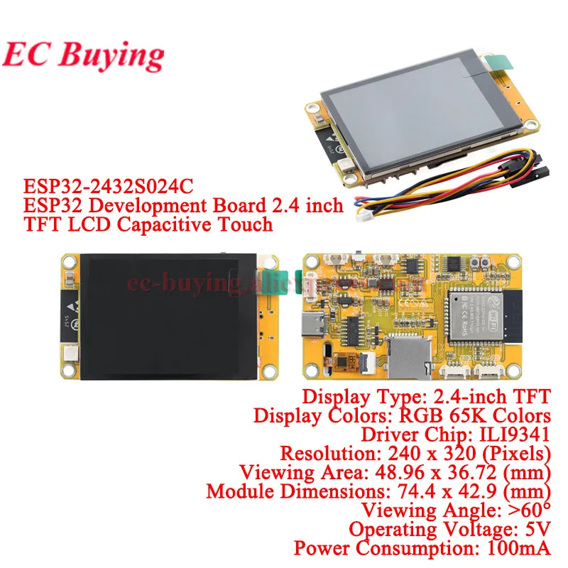 ESP32 S3 für Arduino LVGL WiFi Ble Entwicklungsboard 2,4 2,8 3,2 3,5 4,3 5 7,0 Zoll 240*320 Display-Bildschirm LCD TFT Modul