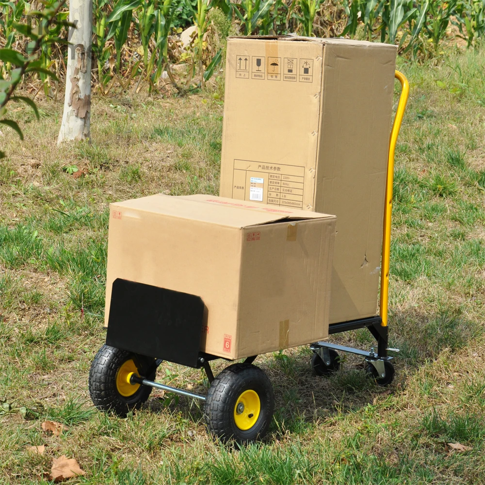 

Hand Truck, Dual Purpose with Swivel Wheels 330 Lbs Capacity Heavy Duty Platform Cart for Moving/Warehouse/Garden/Grocery