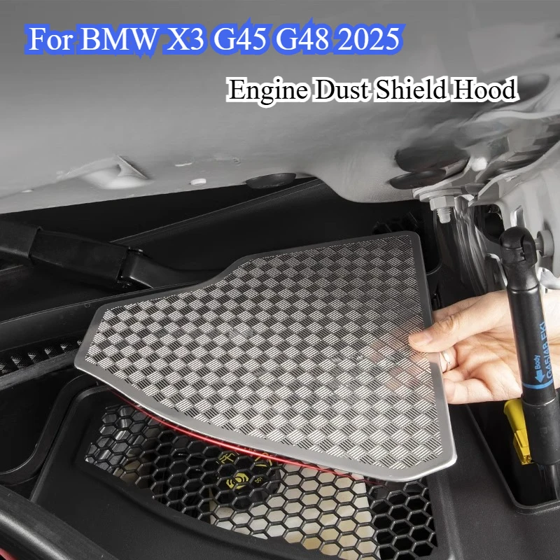 For BMW X3 G45 G48 2025 Car Engine Dust Shield Hood Anti Insect Cover with Radiator Clogging Prevention Protective Car Styling