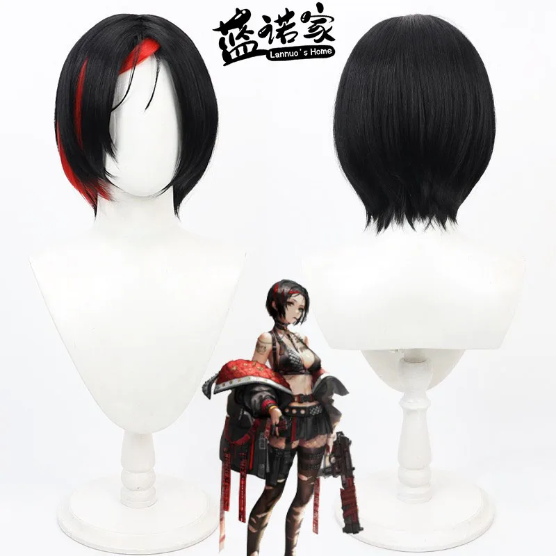

Game Nikke Goddess of Victory Crow Cosplay Wig Halloween Party Prop Synthetic Hair Heat Resistant Fiber + Wig Cap