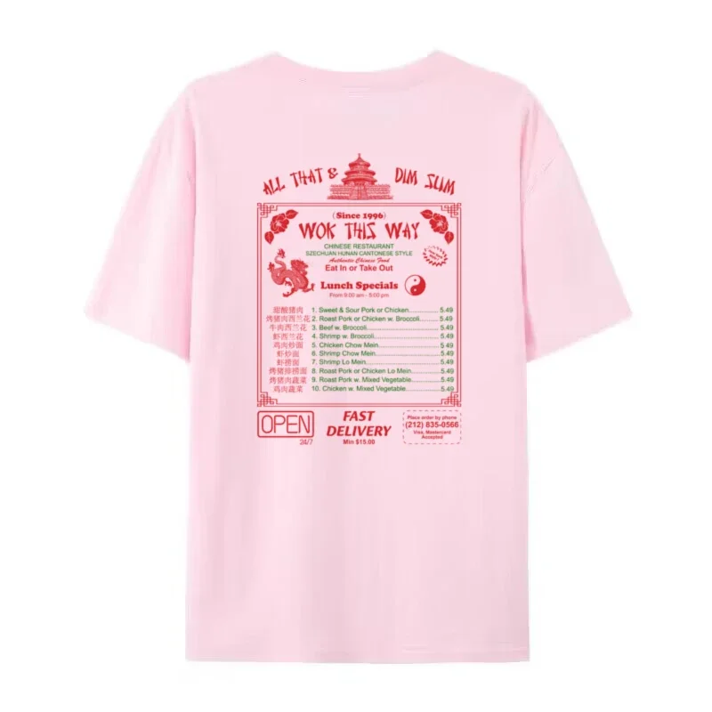 Chiลskie jedzenie damska Oversized Streetwear T Shirt zabawny smakosz koszulki z nadrukami Vintage Cool Dim Sum T-shirty Unisex odzieลผ Retro