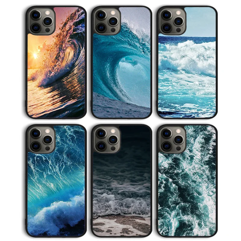 

The Waves Ocean Water Phone Case Back Cover for iPhone 17 Air 16 15 14 13 11 12 Pro Max Plus Shell Coque