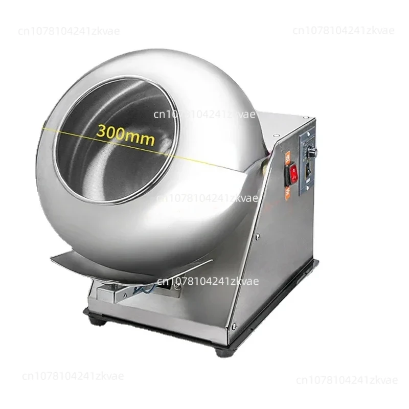 220V Commercial Small Sugar Coating Polishing Machine Stainless Steel Comes With Heating Drying Food Processing Equipment