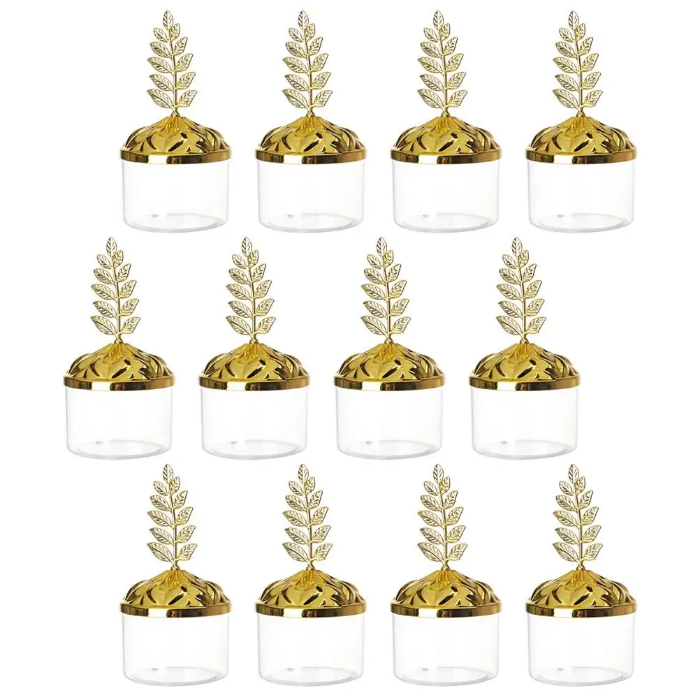 

12 Pcs Boxes Candy Wedding Favor Case Round Christmas Container Party Containers Delicate Candies Packaging Baby