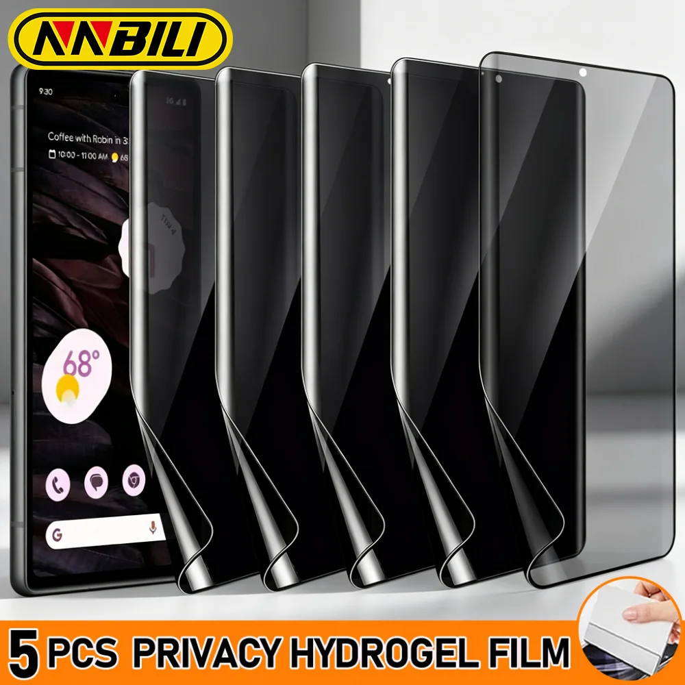 NNBILI 5 Stück Hydrogel-Sichtschutzfolie für Google Pixel 10 9 Pro XL 9a 8 8 Pro 8a 7 7a 7 Pro 6 6a 6 Pro, Nicht aus Glas