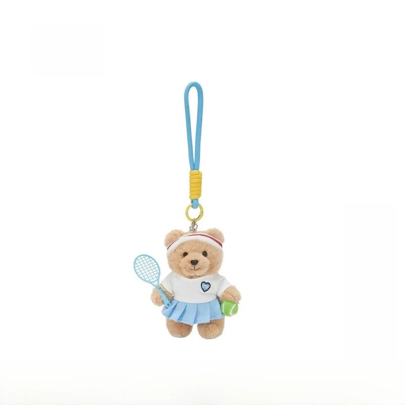 teenie-weenie-bearnova26-spring-new-women's-outdoor-tennis-theme-cute-bear-keychain-fun-and-cute-bear-design-key-holder