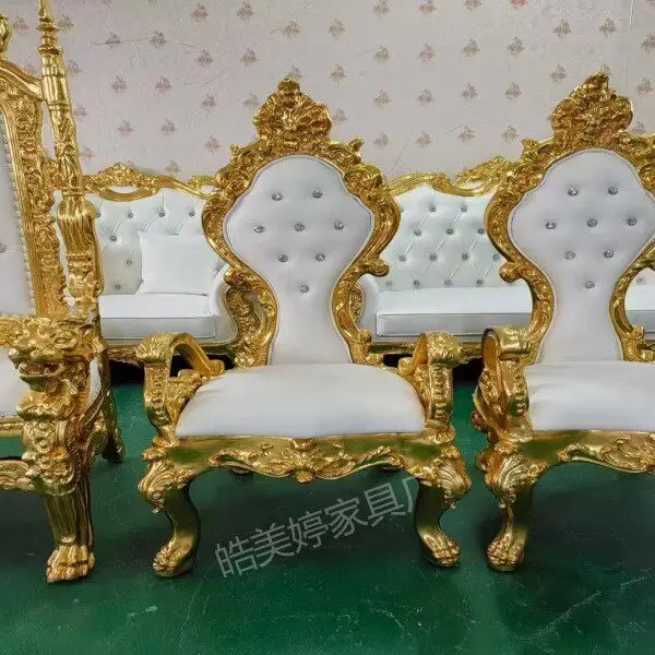 European image chair neoclassical princess chair hotel clubhouse high-end decoration high-back table and chair combination