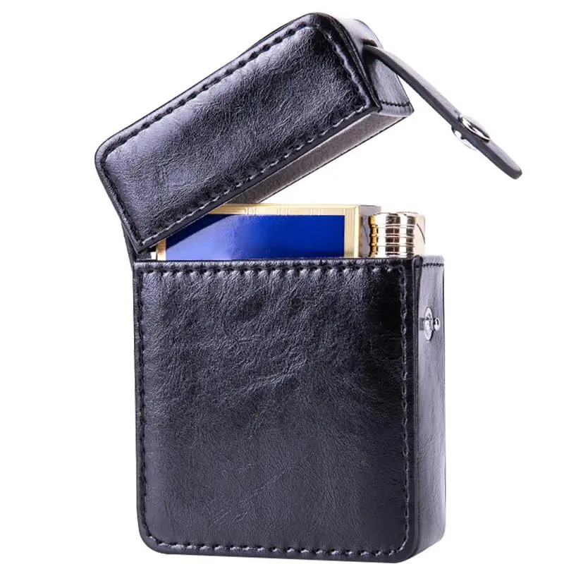 PU Leather Cigarette Box Case Tobacco Lighter Pouch Holder Cigarette Case Wallet Design For Men And Women Unisex 20 Capacity