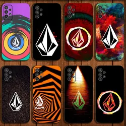 L-Luxury V-VOLCOM-S Sport Style Phone Case For Samsung Galaxy A13,A21s,A22,A31,A32,A52,A53,A71,A80,A91 Soft Black Cover