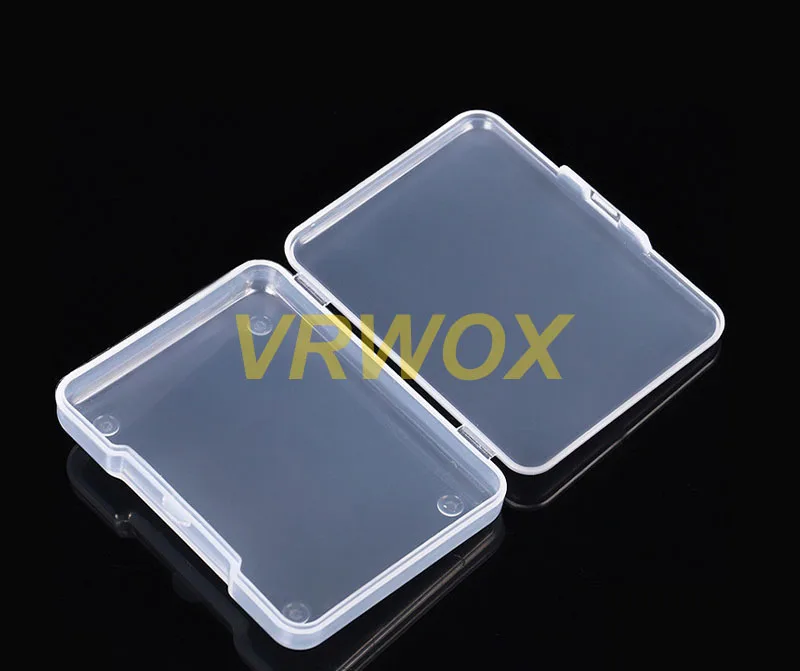 Caja de almacenamiento de PP de 5 piezas, Mini caja de plástico transparente, contenedor cuadrado, caja de embalaje rectangular, Protector de vidrio, artículos pequeños