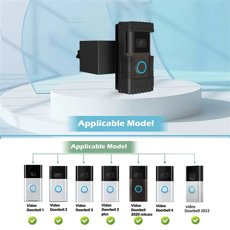 Dudukan Bel Pintu Braket Bel Pintu untuk Bel Pintu Video Cincin 1/2/3/3 Plus/4/2020/2023