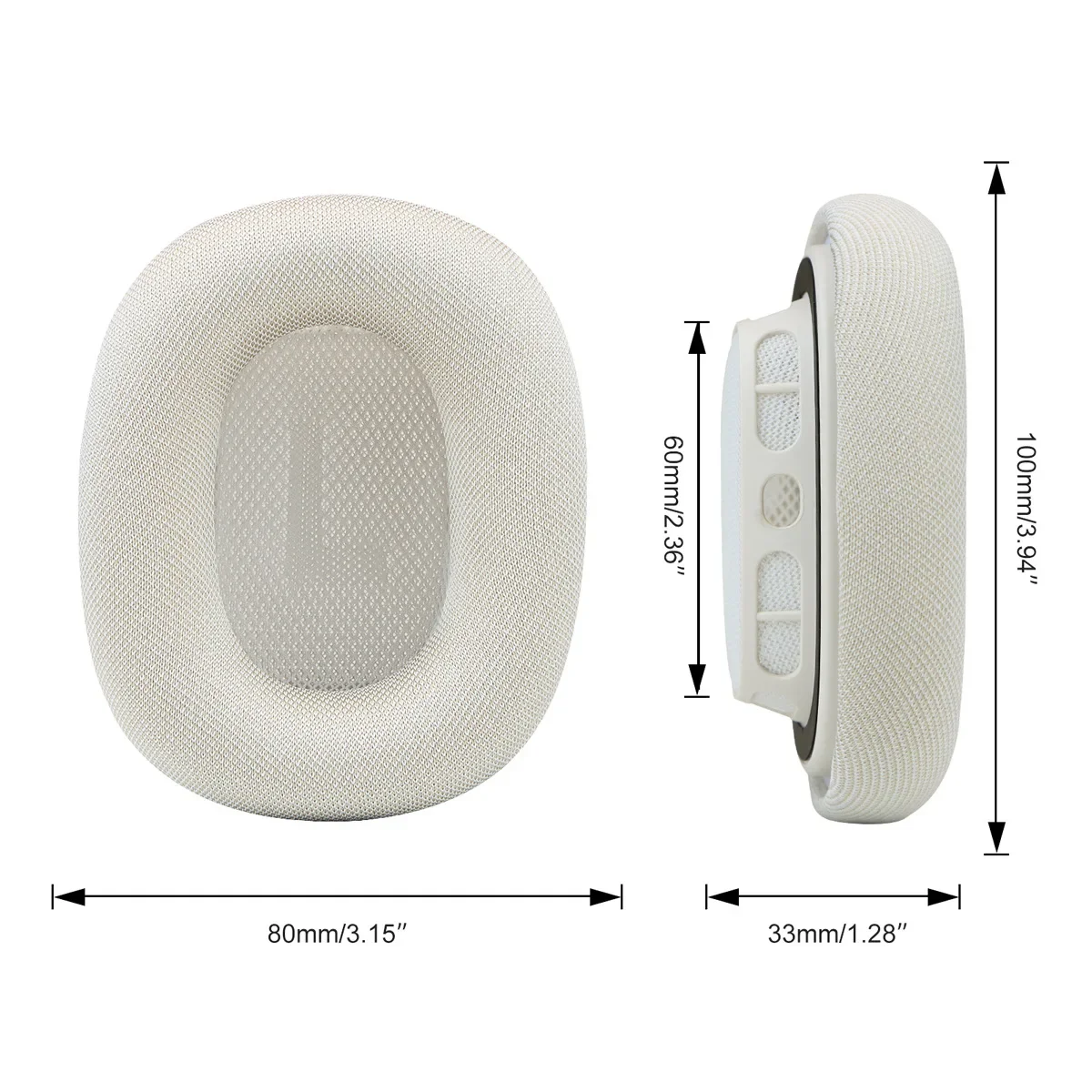 أغطية وسائد أذن بديلة لأجهزة Apple Airpods Max Gen 2 2024 إصدار قماش شبكي لسماعات الرأس أجزاء بلاستيكية