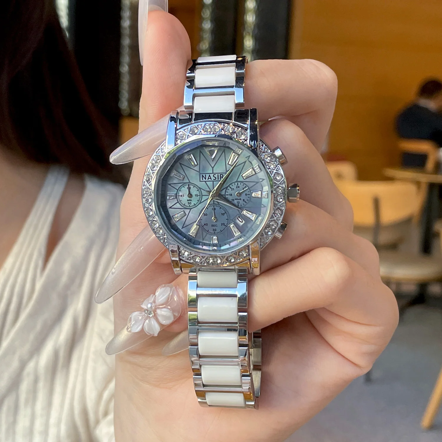 

Luxury Women'S Watch With Ceramic Blue Large Dial 2026 New Arrival Authentic Women'S Watch HighEnd Selection Women'S Accessories