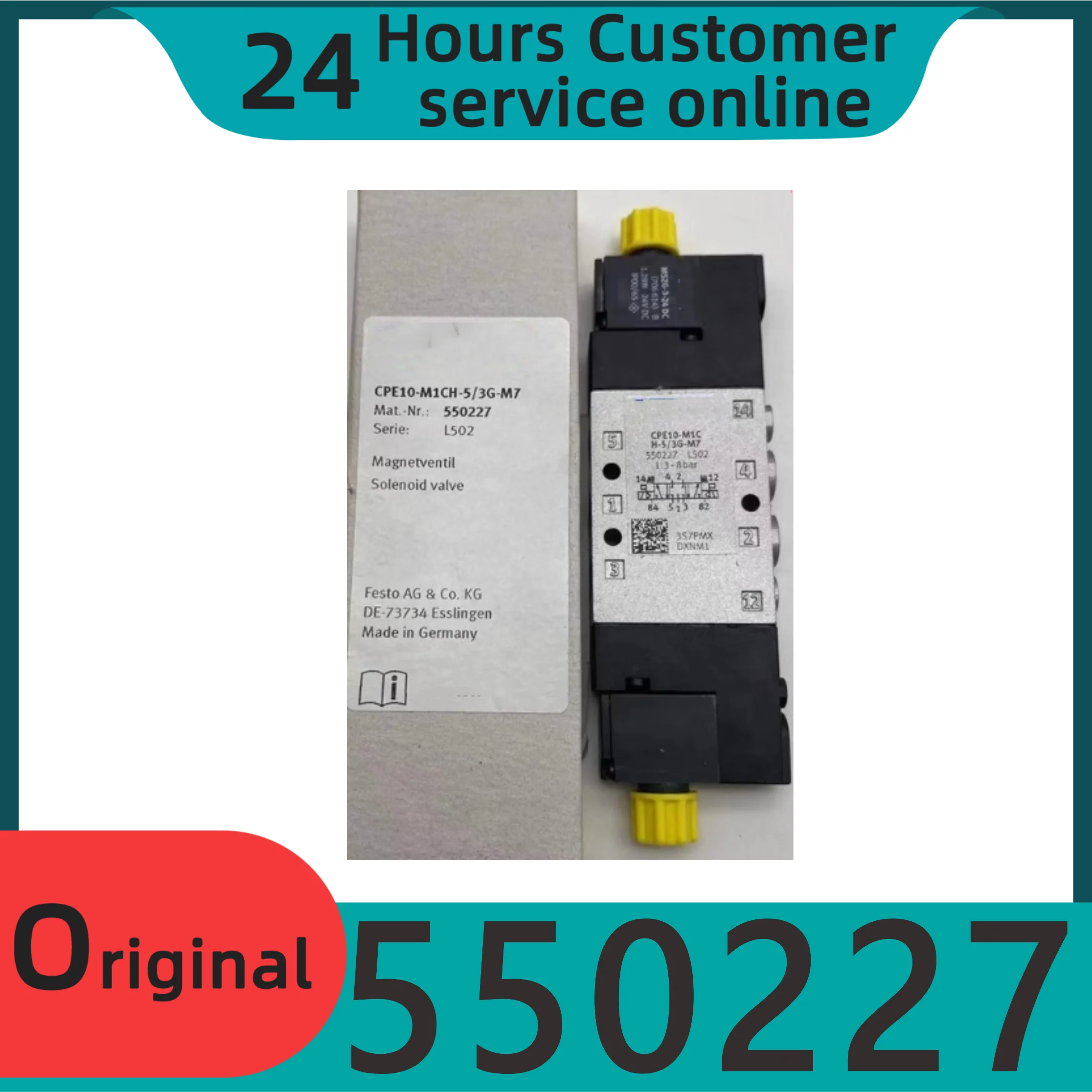 

Brand new original solenoid valve CPE10-M1CH-5/3G-3GL-5J-M7 550227 550233 550225