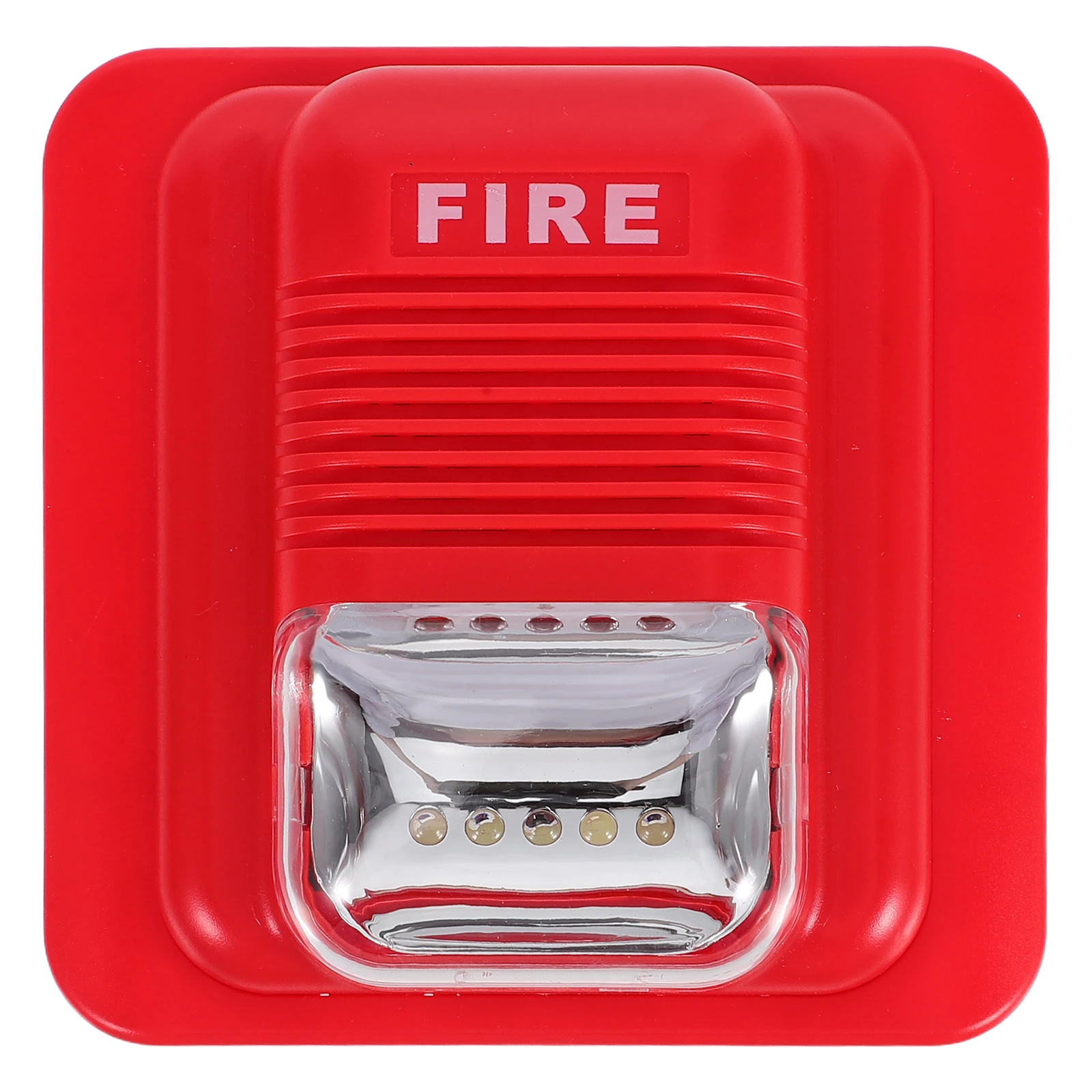 Sirena d'Allarme Antincendio con Suono Forte e Luce LED Lampeggiante, Compatta, Portatile, Resistente e Impermeabile per Esterni