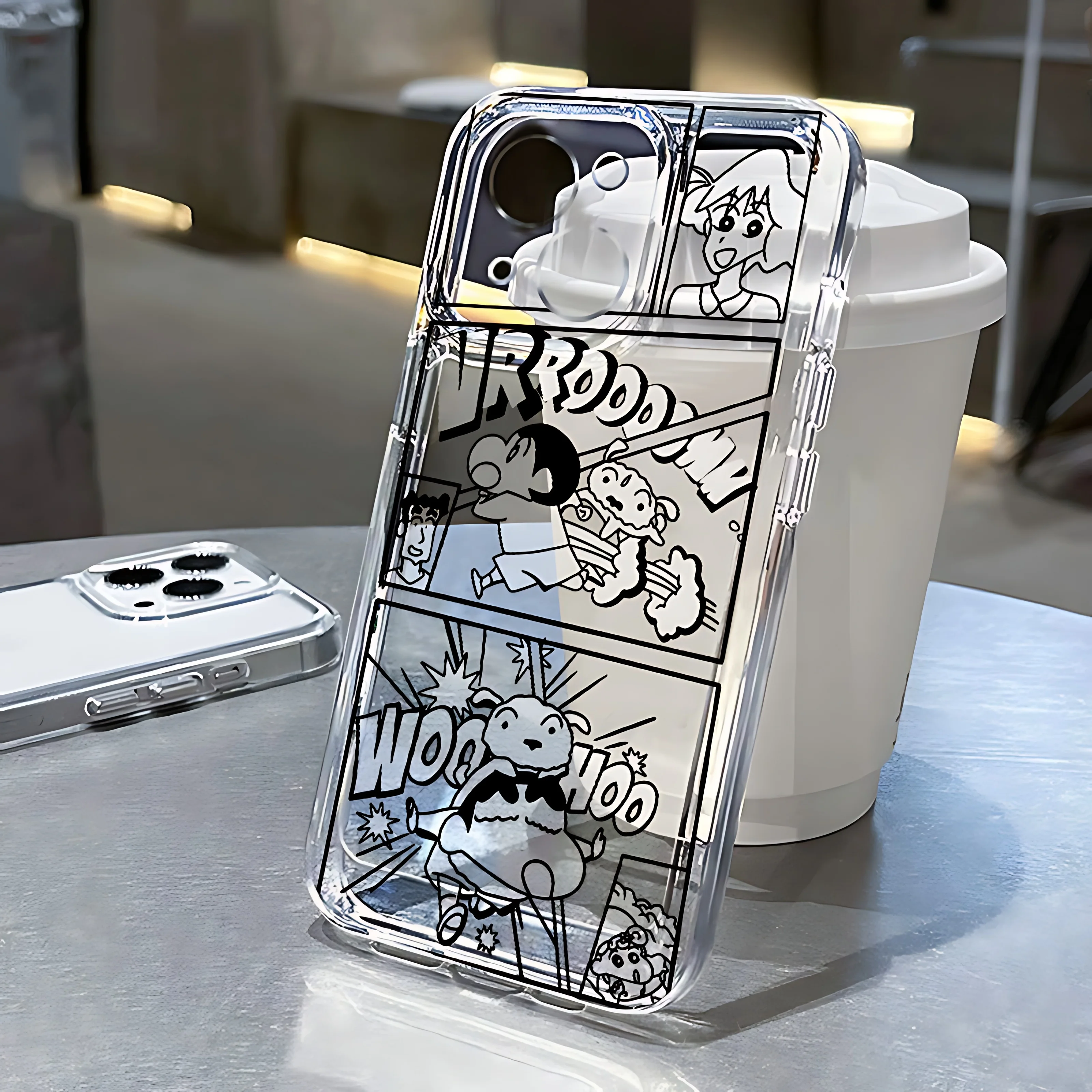 Cute Comic C-Shin-chans Phone Case For Samsung S26 S25 S24 S23 S22 S21 FE Note20 Note10 Plus Ultra Edge 5G Clear Soft TPU Cover
