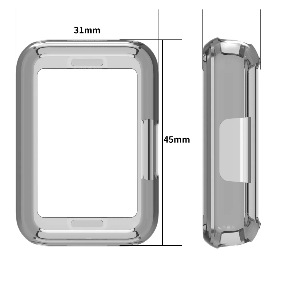 TPU Protector Case For Samsung Galaxy Fit 3 Bumper Protector Clear Shell for Galaxy Watch fit3 Full Coverage Shell Accessories