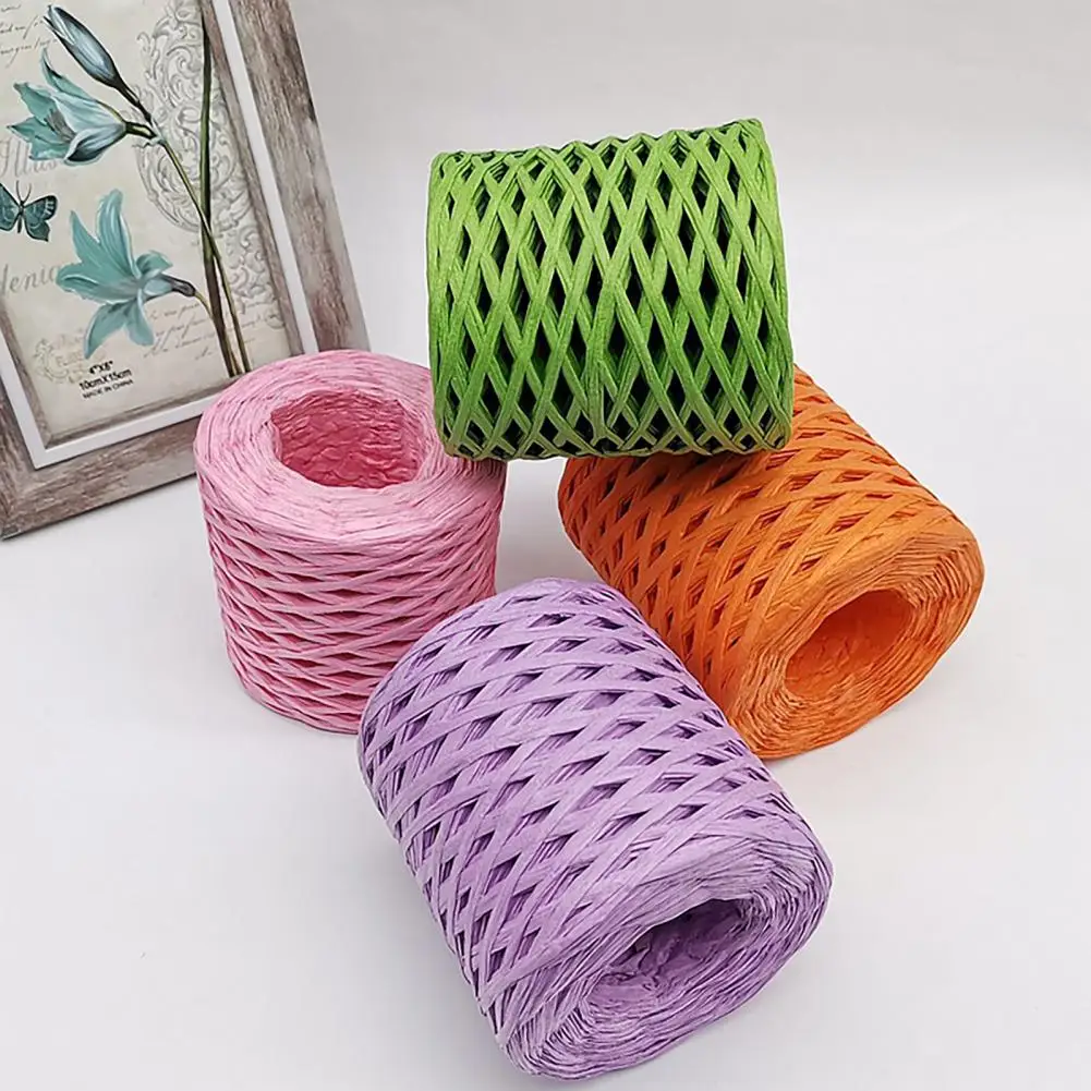 1 Roll Raffia Yarn  Practical Rope Ribbon Raffia Yarn  Wrapping Gift Raffia Ribbon