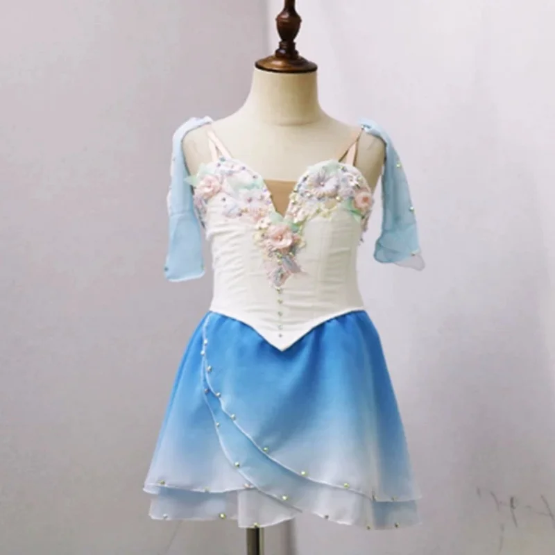 Ballet Cupid Elf Performance Dress Professional Edition Gradient Chiffon Skirt
