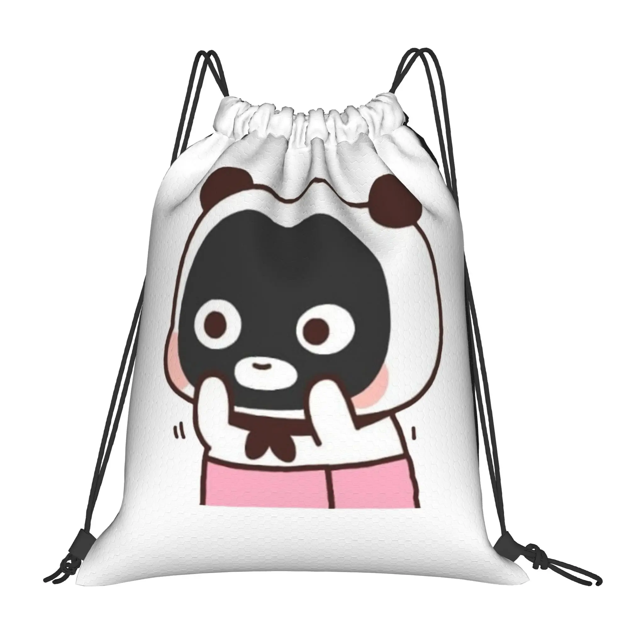 

Bubu Is Doing Skin Care Dudu Drawstring Backpack Gym Sports Sackpack Water Resistant String Bags for Running