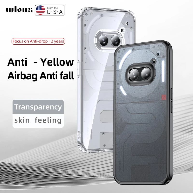 funda For Nothing Phone (2a) 2A Case Crystal Clear Hard PC Shockproof Camera Protection Transparent Cover for NothingPhone 2a