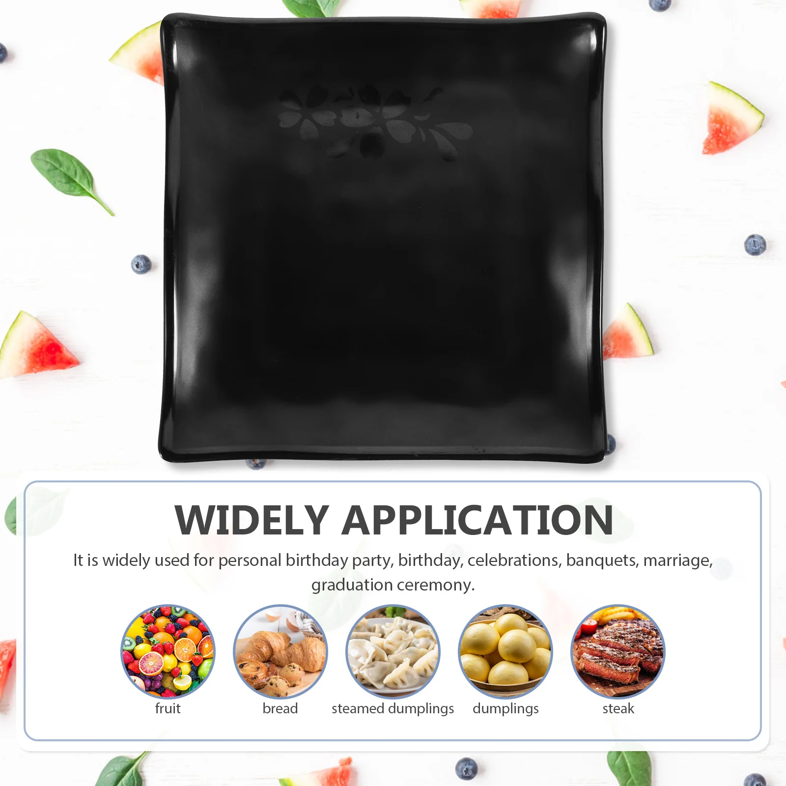 

1pc Square Plate Food Serving Dish For Salad Fruit Cake Decorative Household Tableware Dinner Dish Home Supply Kitchen Barware