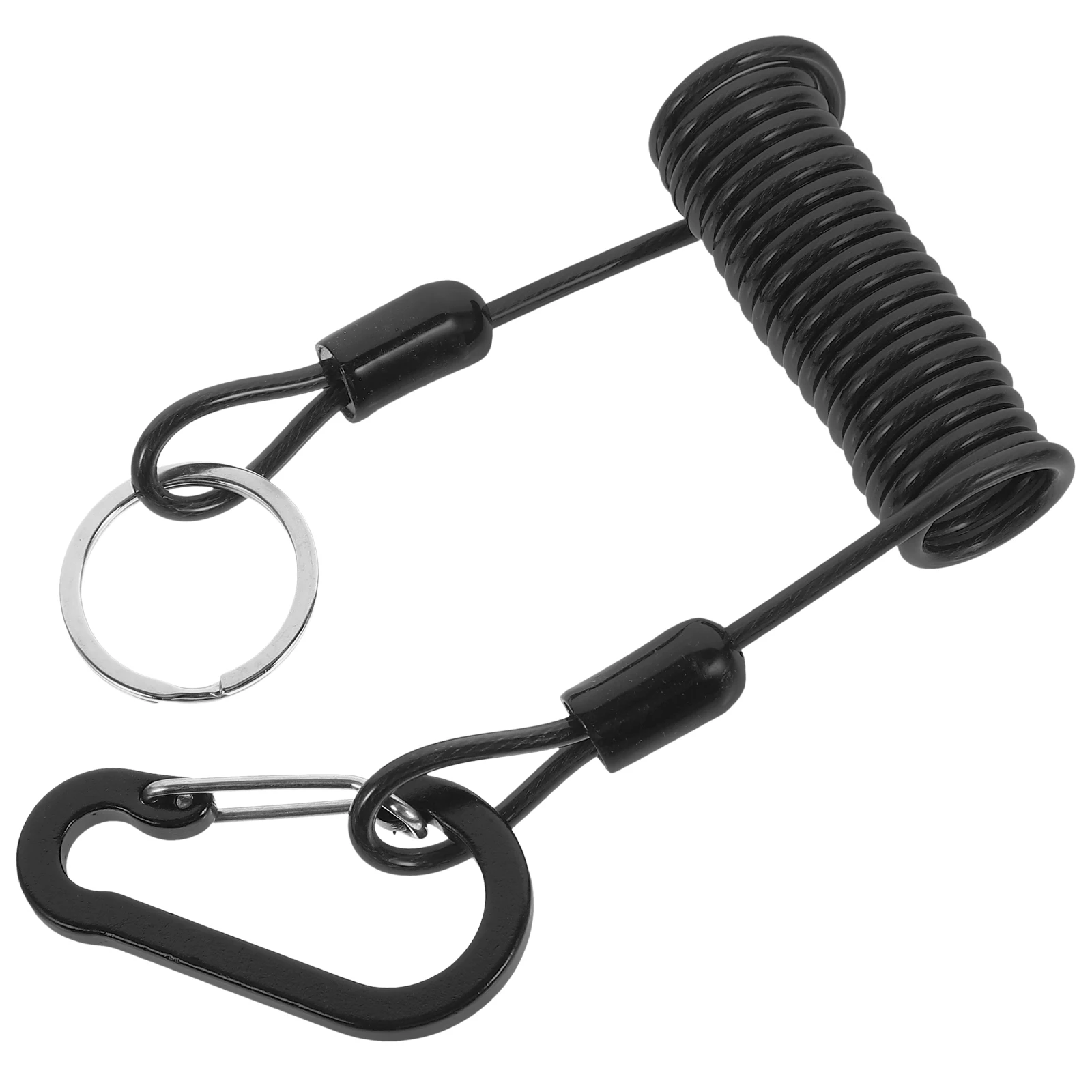 

Retractable Anti-loss Rope Lanyards Stainless Steel Heavy Duty Safety Fishing Gear Portable Spring Coiled Tether Outdoor
