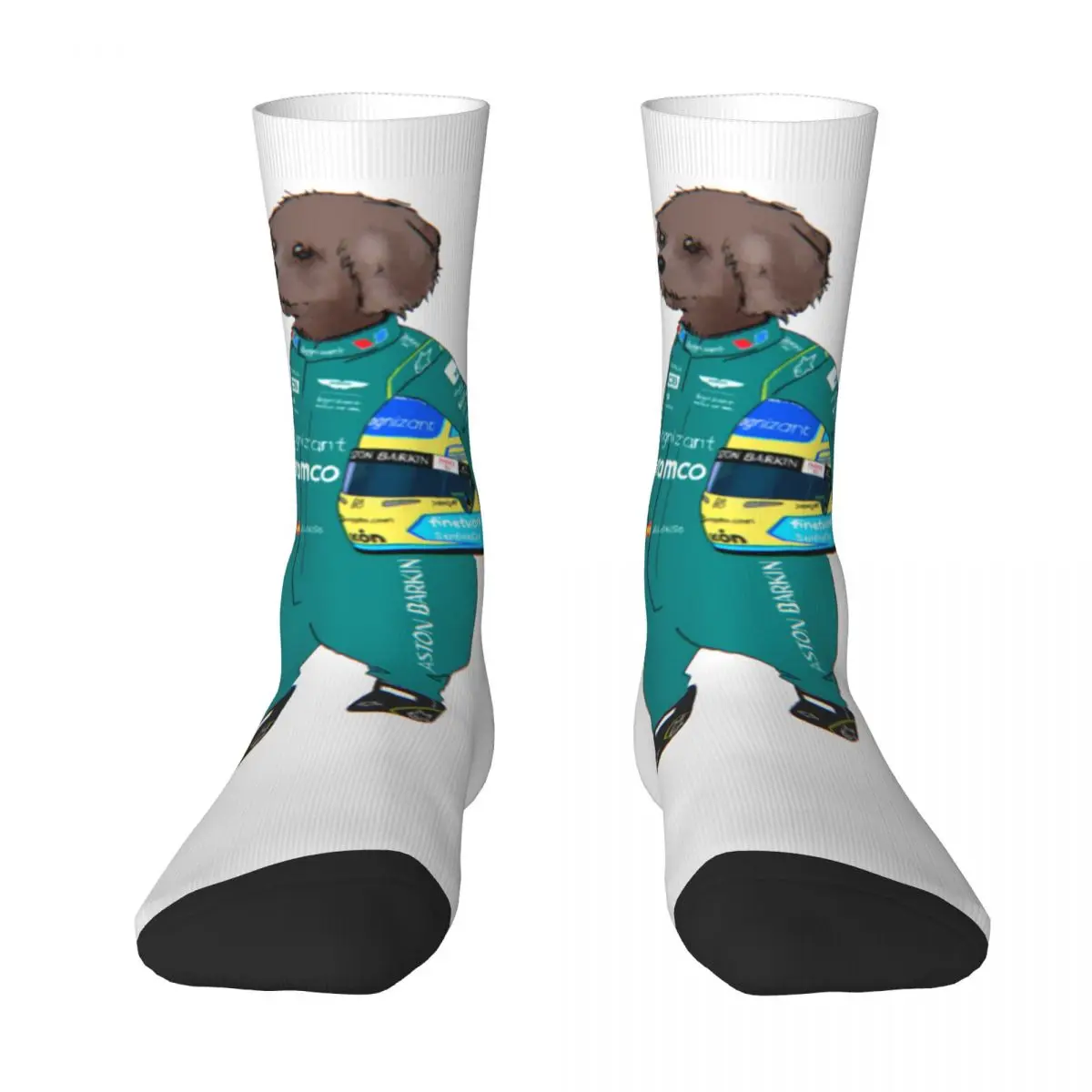 Calcetines antideslizantes para parejas, medias de perro, patrón divertido, medio, suave, deportes al aire libre, unisex