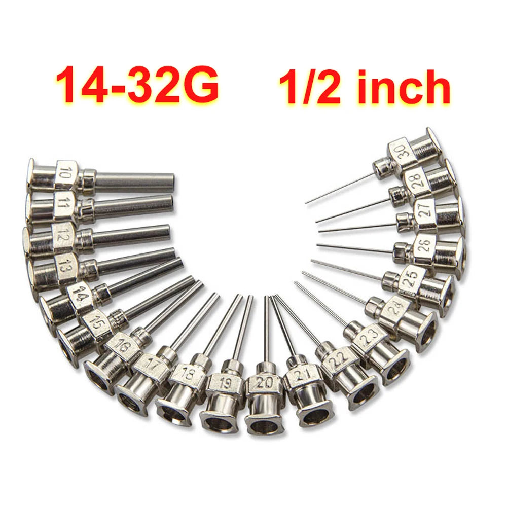 

12Pcs Precision Dispensing Needles 8G-32G 13mm Blunt Tip Stainless Steel for Glue Soldering Epoxy Ink Industrial Craft DIY Tool