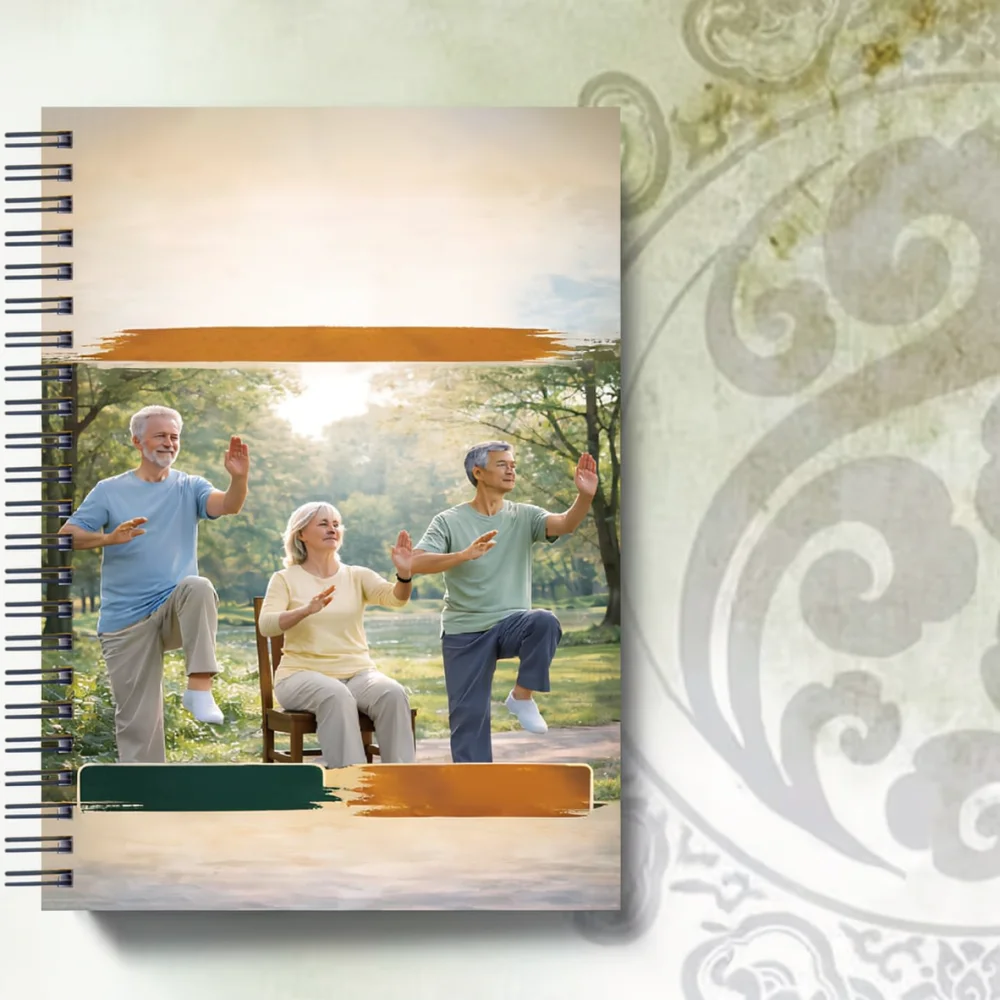 Tai Chi Workout Log Notebook 28 Day Training Planner Daily Movement Journal Portable Exercise Tracker For Seniors