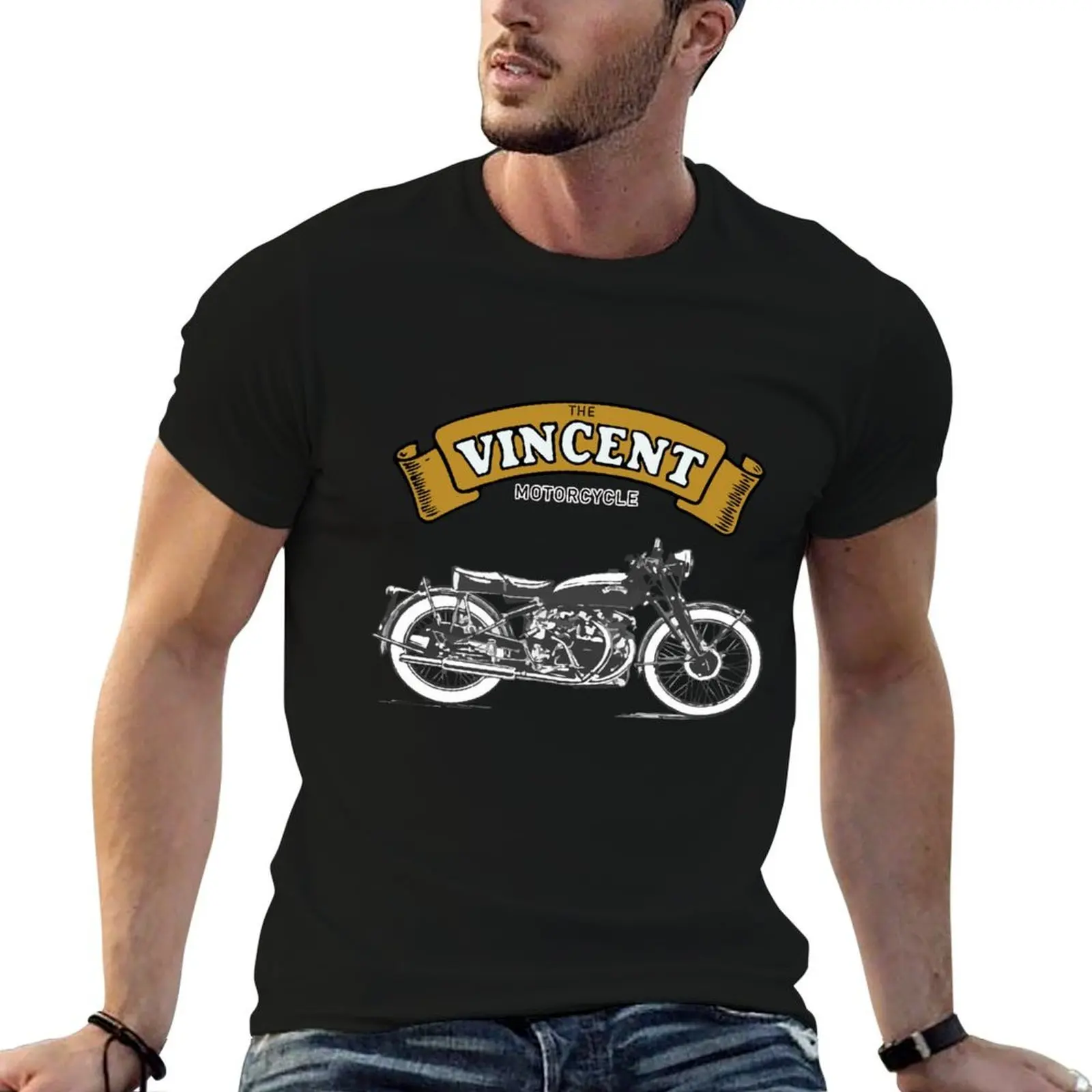 Vincent Rapide Motorcycle T-Shirt fashion shirts plus sizes men clothings