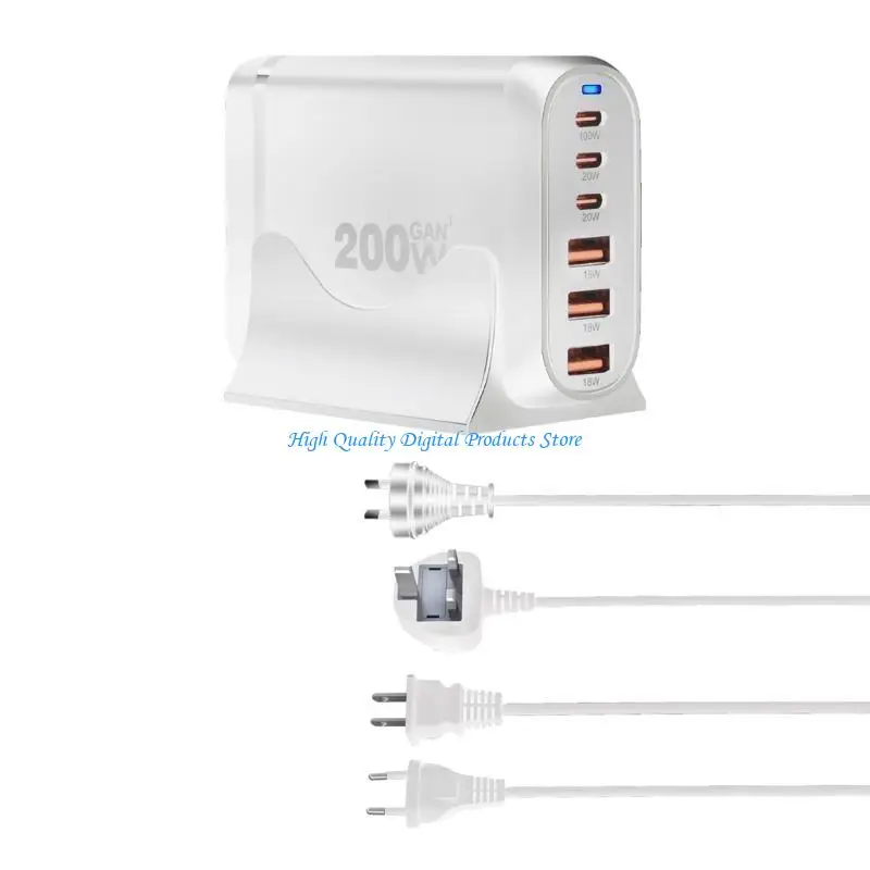 

U2JE 6PORT Зарядка Hub USB C Block для быстрого зарядки зарядного устройства USB C Зарядка для различных устройств