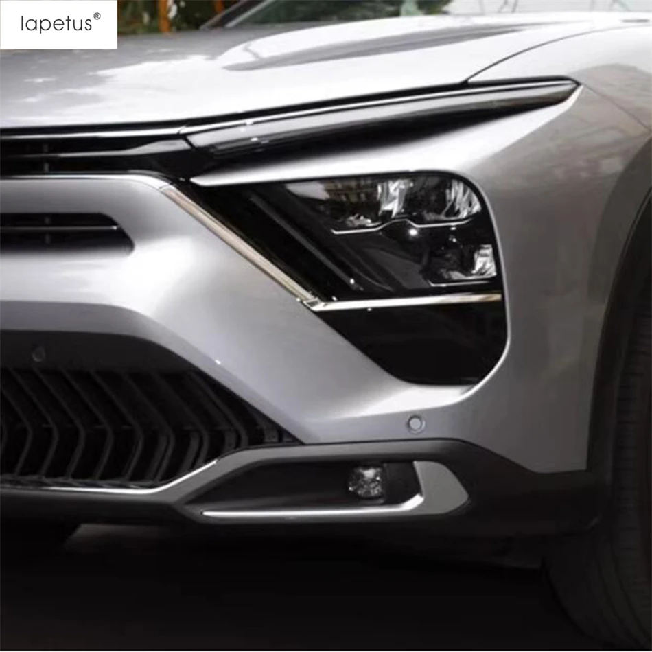 

Front Headlight Head Light Lamp Eyebrow Eyelid Strip Decoration Cover Trim For Citroen C5X 2021 - 2025 Stainless Steel Accessory