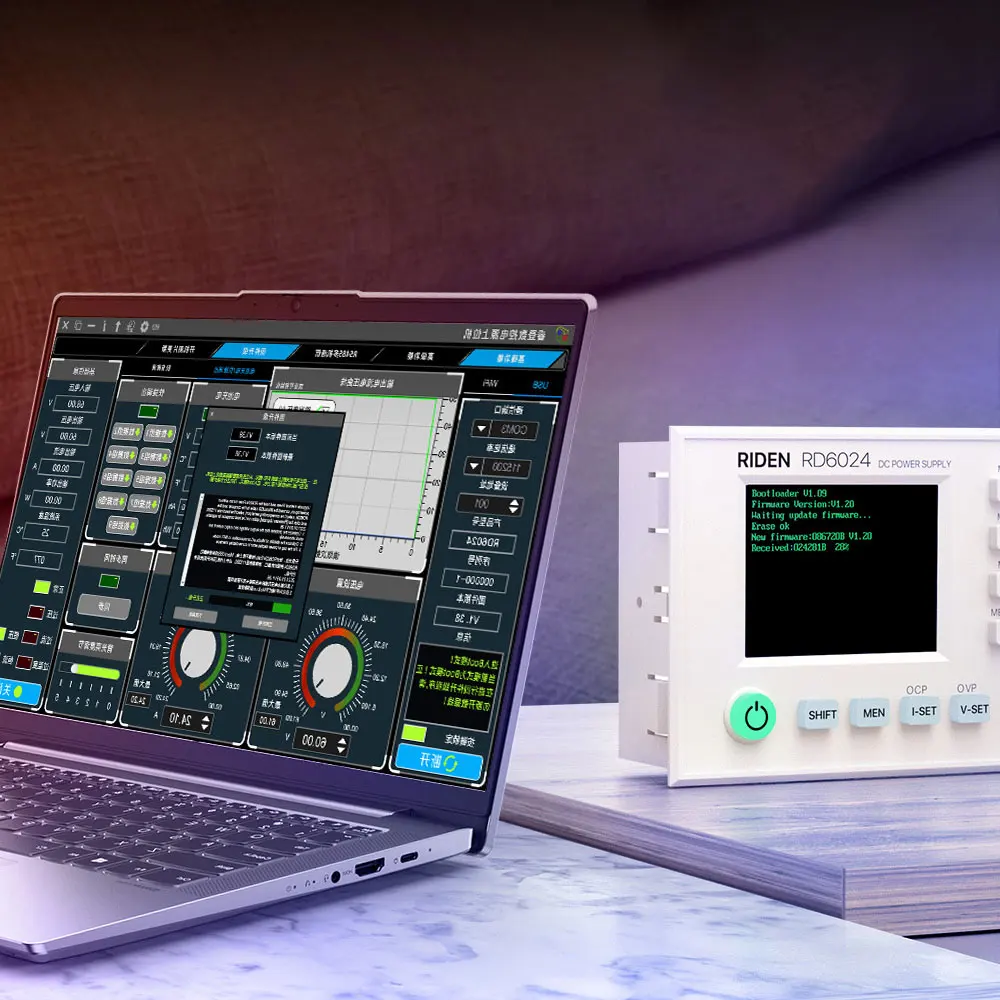 محول طاقة سطح المكتب القابل للتعديل ، شاشة ملونة بوصة ، USB ، واي فاي ، DC ، RD6024 ، RD6024W ، 5V ، 12V ، 48V ، 60V ، 24A