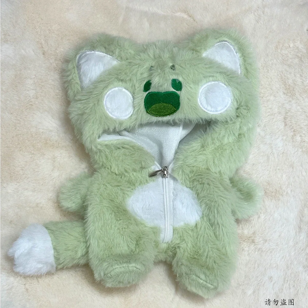 20cm Baumwoll-Puppenkleidungsset Niedliche Tier-Serie Kapuzen-Hasenfell-Overall Q-Version Löwe Bär Dinosaurier Katze Schwein Hai Outfits – Detail 6