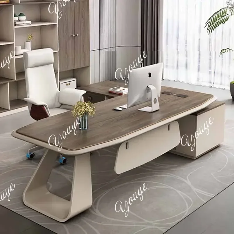 

N49 J Corner Large Office Desk Organizer Storage Bedroom Coffee Gaming Office Desk Computer Home Drawers Table De Bureau Furnitu