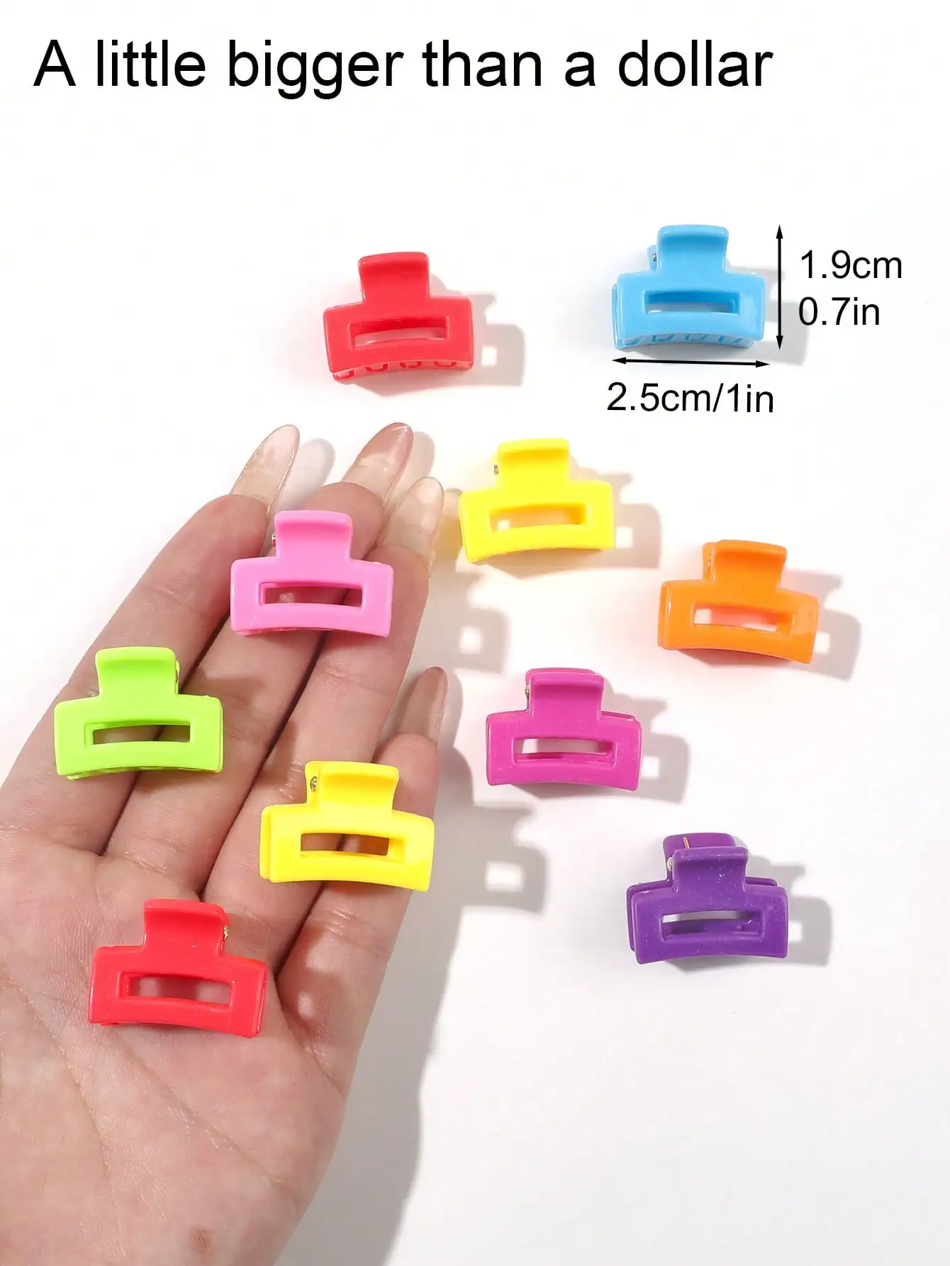 10 Stück Sommer-Macaron-Haarspangen für Frauen und Mädchen, 2,5 cm Rechteckige Haarklammern für Dünnes und Dickes Haar – Detail 13