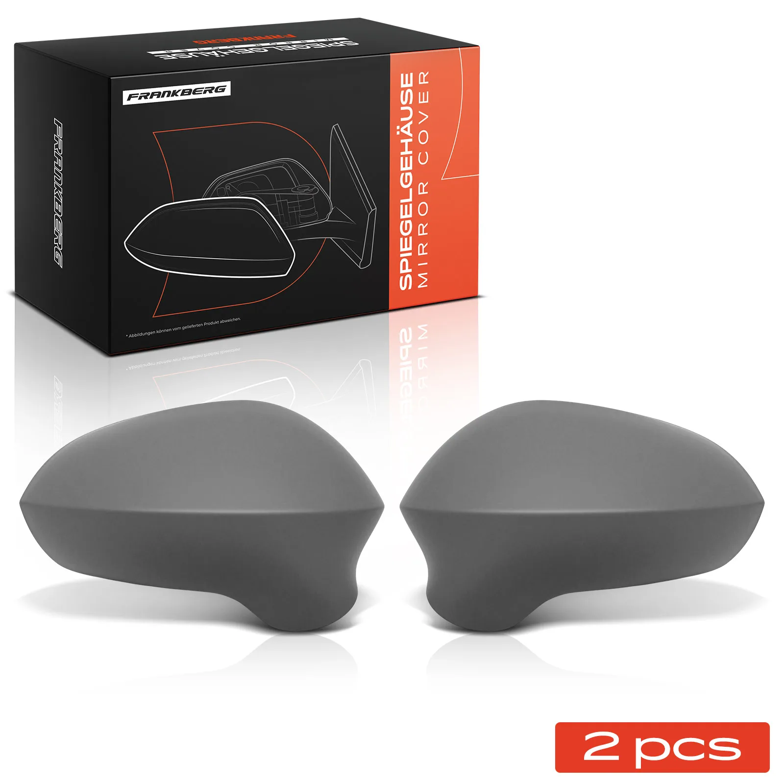 Frankberg 2x Cover Buitenspiegelkap voor links rechts voor Seat Ibiza IV 6J5 6P1 Ibiza IV 2008-2012 6J0857538BGRU