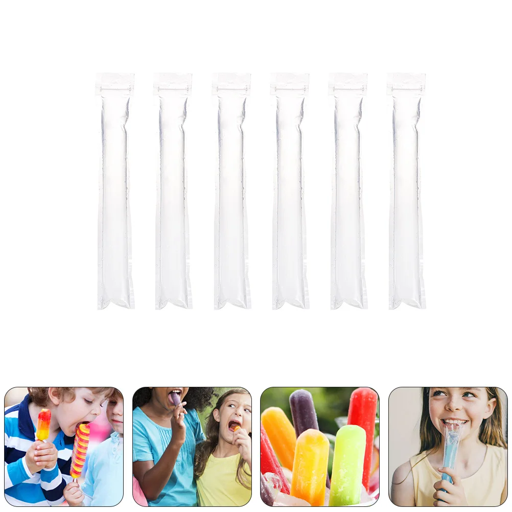 

200 Pcs Popsicle Bags DIY Ice Lolly Maker PE Material Zip Sealed Disposable Home Use Ice Cream Tools Stable Sealing Performance