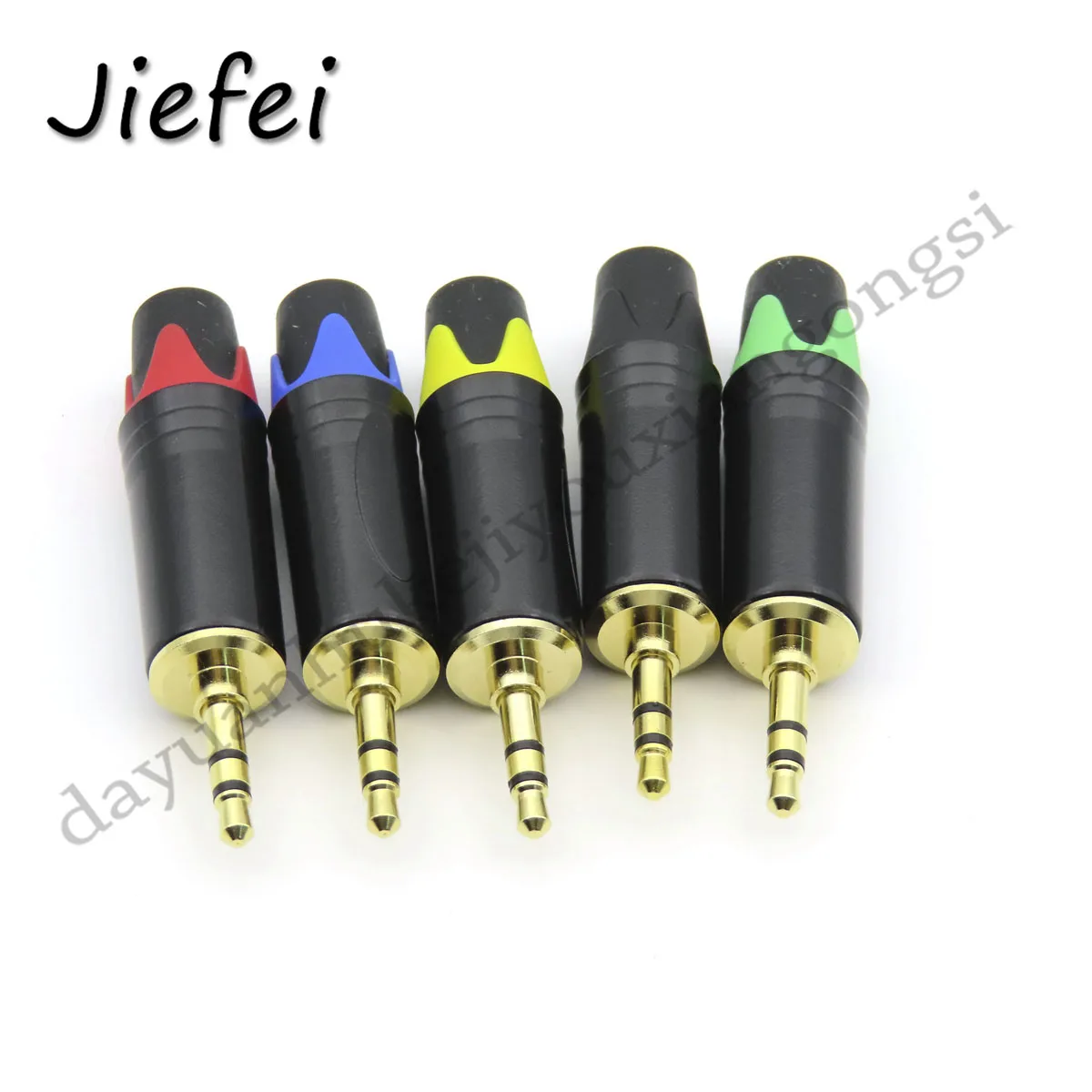 Imagem -03 - Áudio Jack Plug com Cauda Jacks Cores 3.5 mm Pólo Estéreo Masculino Banhado a Ouro para Solda Conector Aux Substituir