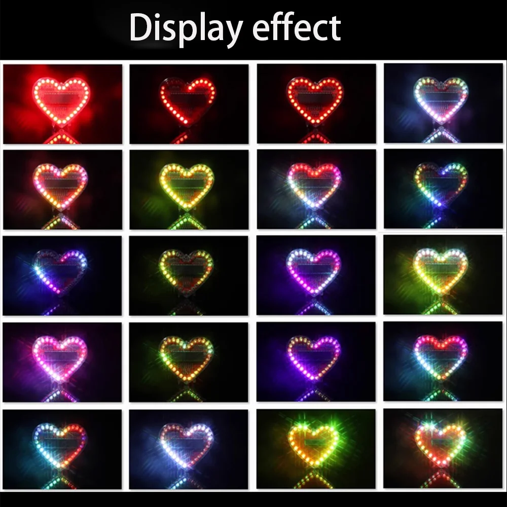 DIY 전자 키트, LED❤하트 모양 점멸등 51 마이크로 컨트롤러 납땜 연습 부품