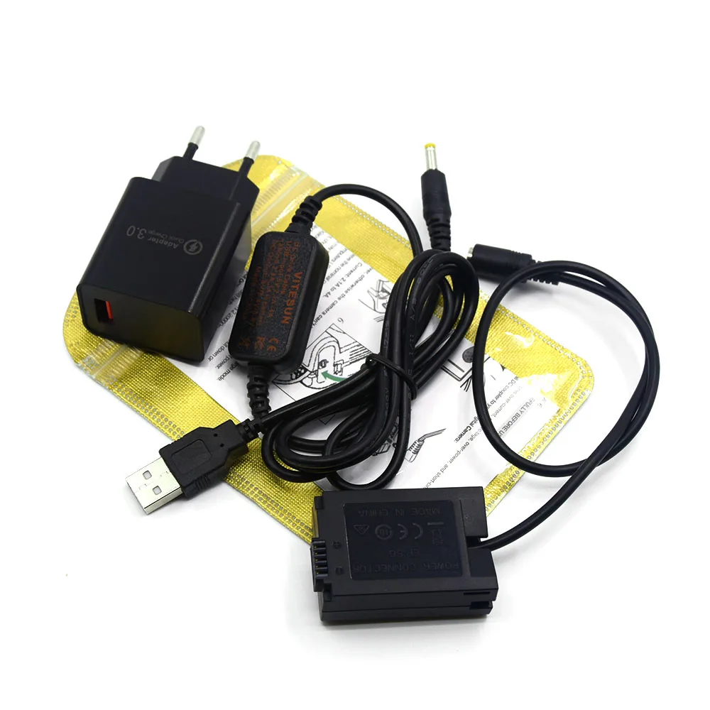 EH-5A Power Bank Cable + 18W QC3.0 USB Charger + EP-5G DC Coupler EN-EL25 Fake Battery For Nikon Z30 Z50 ZFC Cameras